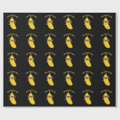 Yellow-lujah Funny Banana Pun Dark BG Cadeaupapier (Vlak)