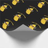 Yellow-lujah Funny Banana Pun Dark BG Cadeaupapier (Hoek)