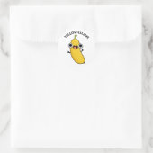 Yellow-lujah Funny Banana Pun Ronde Sticker (Tas)