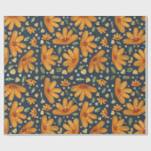 Yellow Luxe Florals Cadeaupapier (Vlak)