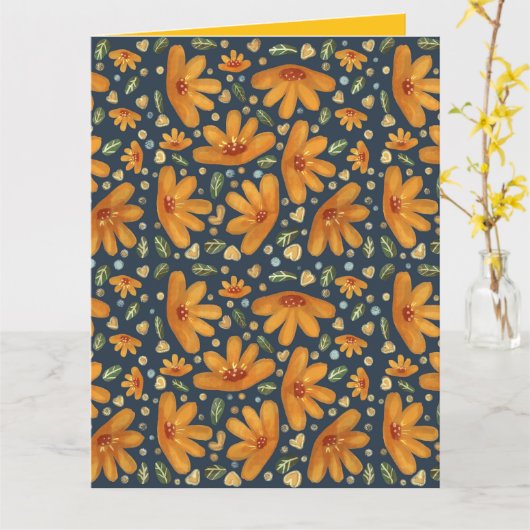 Yellow Luxe Florals Kaart (Gele Bloem)