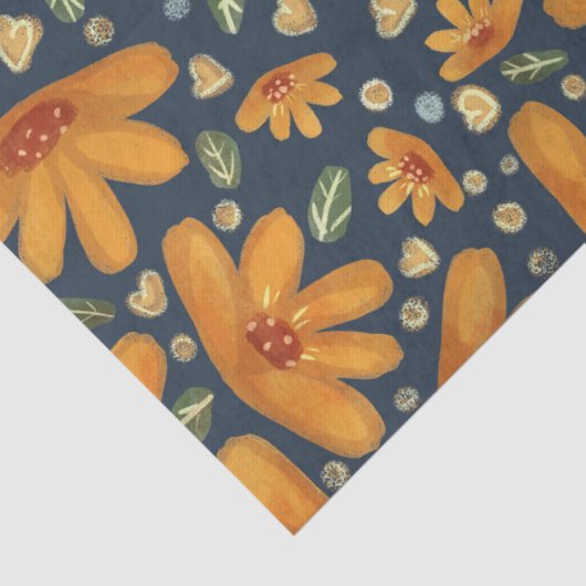 Yellow Luxe Florals Tissuepapier (Detail)