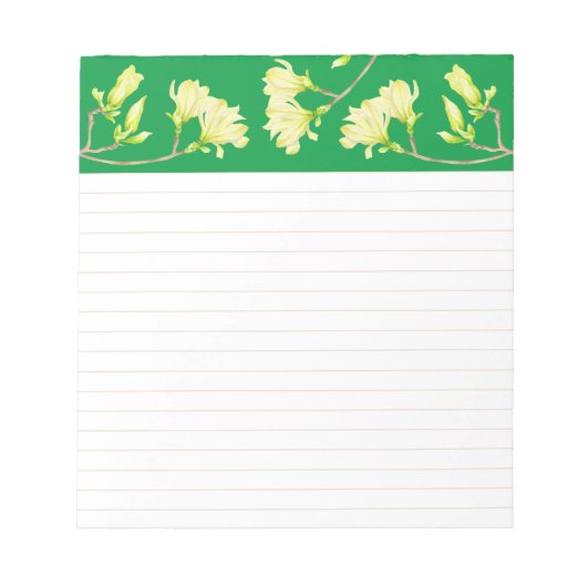Yellow Magnolias on a Medium Sized Notepad Notitieblok (Voorkant)