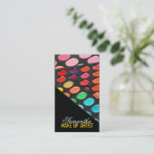 Yellow Make Up Artist Palette Brush Visitekaartje (Staand voorkant)