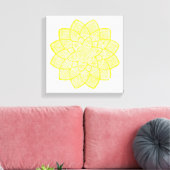 YELLOW MANDALA CANVAS AFDRUK (Insitu (Woonkamer))