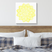 YELLOW MANDALA CANVAS AFDRUK (Insitu (Slaapkamer))