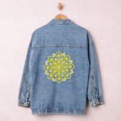 Yellow Mandala Flower Denim Jacket (Hangar)