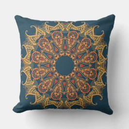 Yellow Mandala Pillow Kussen