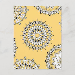 Yellow Mandalas 1 Briefkaart