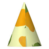 Yellow Mango Tropical Fruit Lovers Caribbean Feesthoedjes (Achterkant)