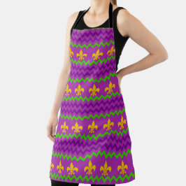 YELLOW MARDI GRAS FLEUR DI LIS PAARS GROEN STRIPE SCHORT