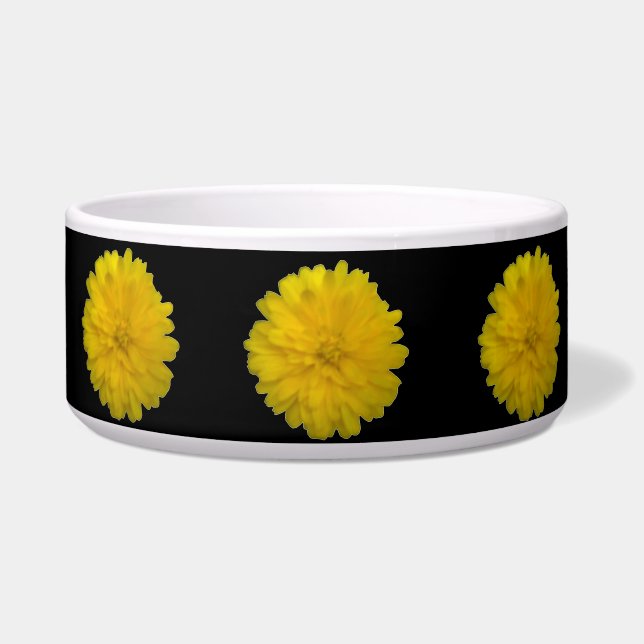 Yellow Marigold Dog Bowl Voerbakje (Voorkant)