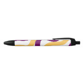 Yellow marron red curvy lines wavy pattern design  zwarte inkt pen (Bovenkant)