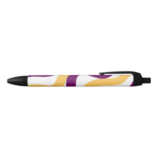 Yellow marron red curvy lines wavy pattern design  zwarte inkt pen (Bovenkant)