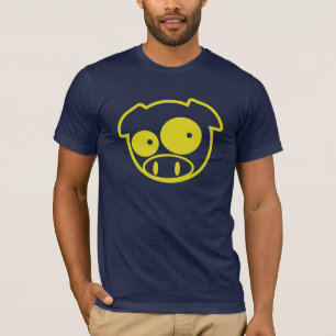 Yellow Mascot Pig T-shirt
