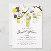 Yellow Mason Jars Vrijgezellenfeest Kaart (Voorkant)