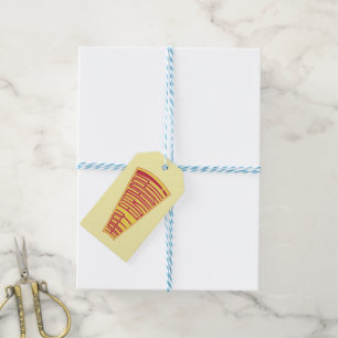 Yellow Mega Phone Happy Birthday Cadeau Labels Cadeaulabel