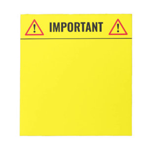Yellow memo writing notepad for belangrijk stuff notitieblok