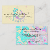 Yellow Mermaid Moon Spiritueel Zodiac Ombre Visitekaartje (Voorkant / Achterkant)