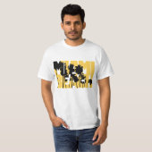 yellow miami beach fun t-shirt (Voorkant volledig)
