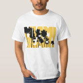 yellow miami beach fun t-shirt (Voorkant)