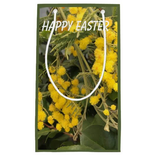 Yellow Mimosa Pasen Klein Cadeauzakje (Voorkant)