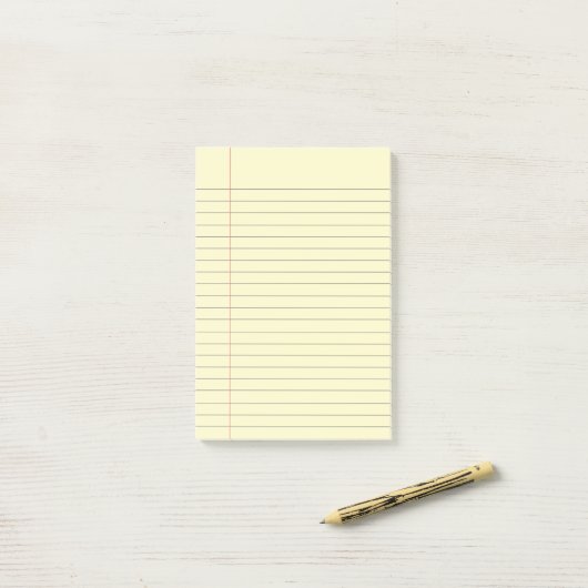 Yellow Minimalist College oordeelde schrijven Post-it® Notes (Op bureau)