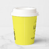 Yellow Minimalist Logo QR Code Company Swag Papieren Bekers (Rechts)