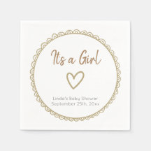 Yellow Minimalist Scribble Baby shower