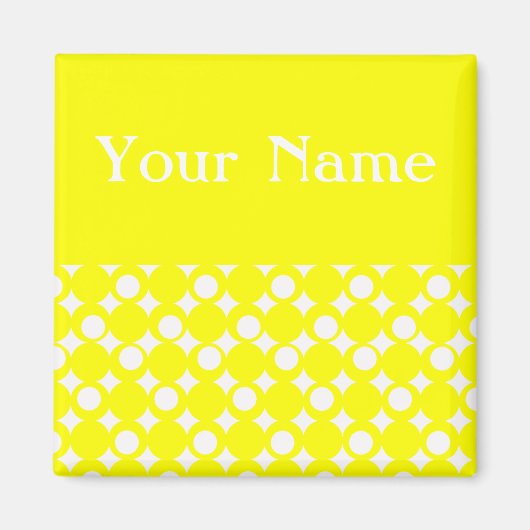 Yellow Mod Ball Design @ Emporio Moffa Magneet (Voorkant)