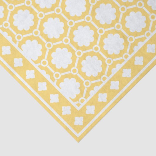 Yellow Modern Bone Inlay Decoupage Paper Tissuepapier (Detail)