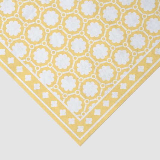 Yellow Modern Bone Inlay Decoupage Paper Tissuepapier (Detail)