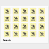 Yellow Modern Cat Holiday Mistletoe Design Sticker (Vel)