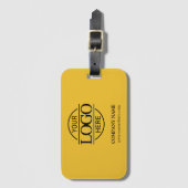 Yellow Modern Corporate Company Business Logo Bagagelabel (Voorkant (verticaal))