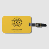 Yellow Modern Corporate Company Business Logo Bagagelabel (Voorkant (horizontaal))