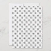 Yellow Modern Polka Dots Wedding Invite Kaart (Achterkant)