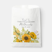Yellow Modern Sunflowers Bouquet Wedding  Bedankzakje (Voorkant)