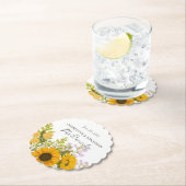 Yellow Modern Sunflowers Bouquet Wedding  Kartonnen Onderzetters (Insitu)