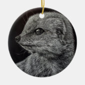 Yellow Mongoose Keramisch Ornament (Voorkant)