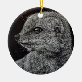 Yellow Mongoose Keramisch Ornament