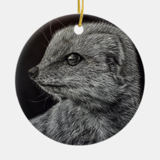 Yellow Mongoose Keramisch Ornament