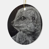 Yellow Mongoose Keramisch Ornament (Links)
