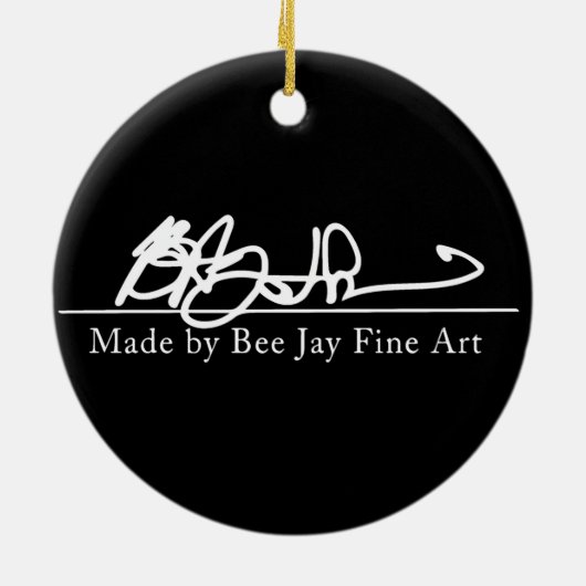 Yellow Mongoose Keramisch Ornament (Achterkant)