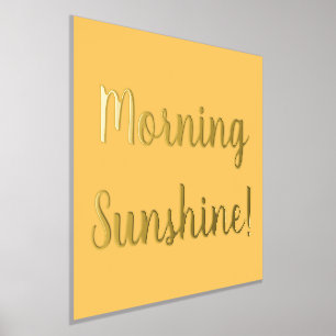 Yellow Morning Sunshine Gold Folie Afdrukken