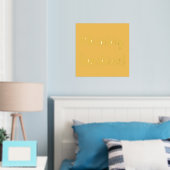 Yellow Morning Sunshine Gold Folie Afdrukken (Insitu (Slaapkamer))