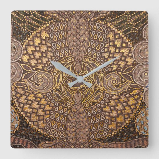 Yellow Mosiac Detail, Duitsland Vierkante Klok (Voorkant)