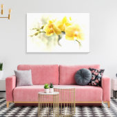 Yellow Moth Orchid in Sunshine Canvas Afdruk (Insitu (Woonkamer))