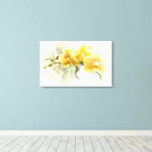 Yellow Moth Orchid in Sunshine Canvas Afdruk (Insitu (Houten vloer))