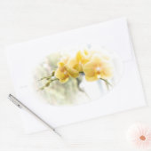 Yellow Moth Orchid in Sunshine Ovale Sticker (Envelop)