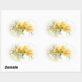 Yellow Moth Orchid in Sunshine Ovale Sticker (Vel)